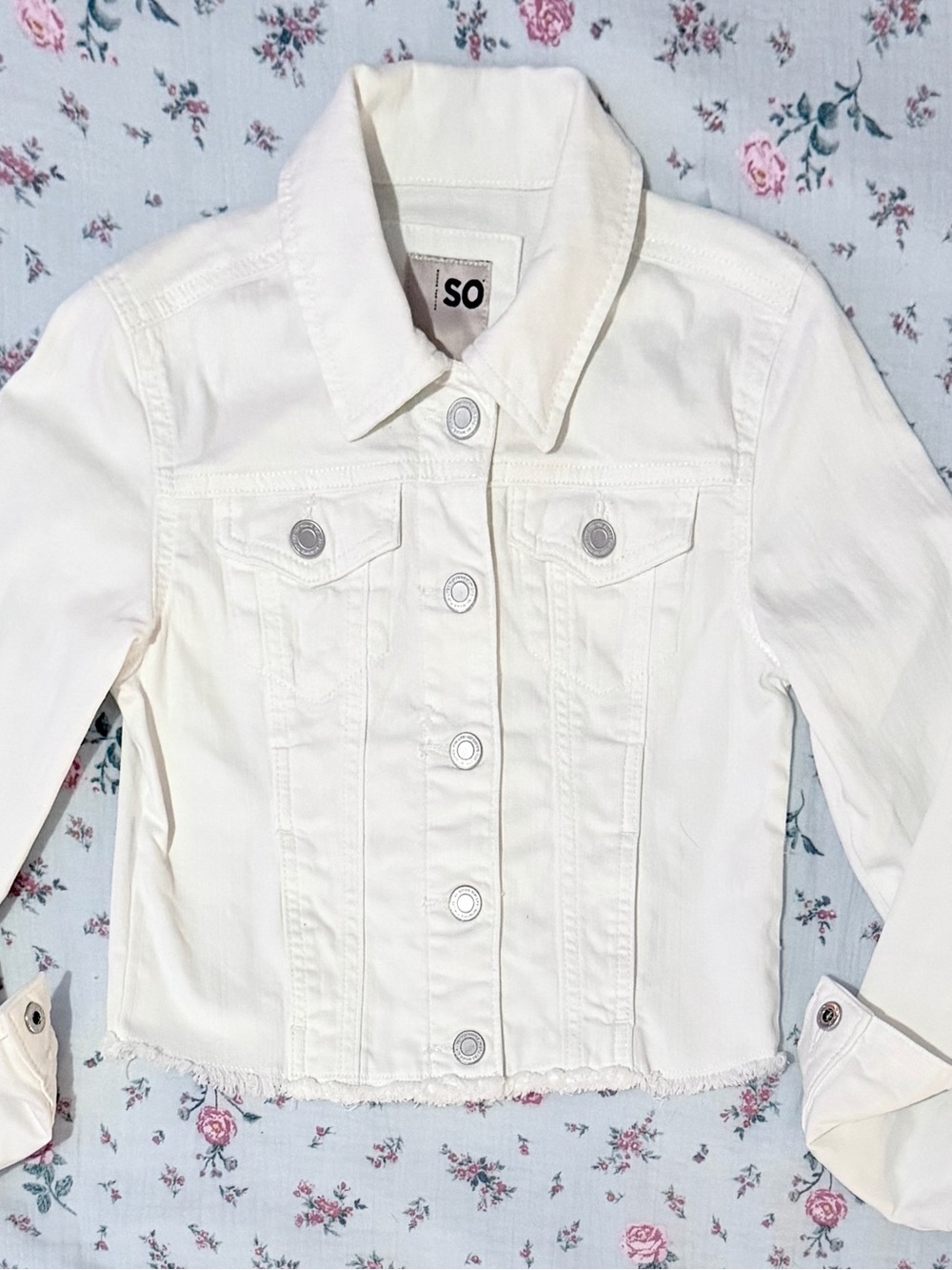 SO White Lightweight Jean Jacket for Kids